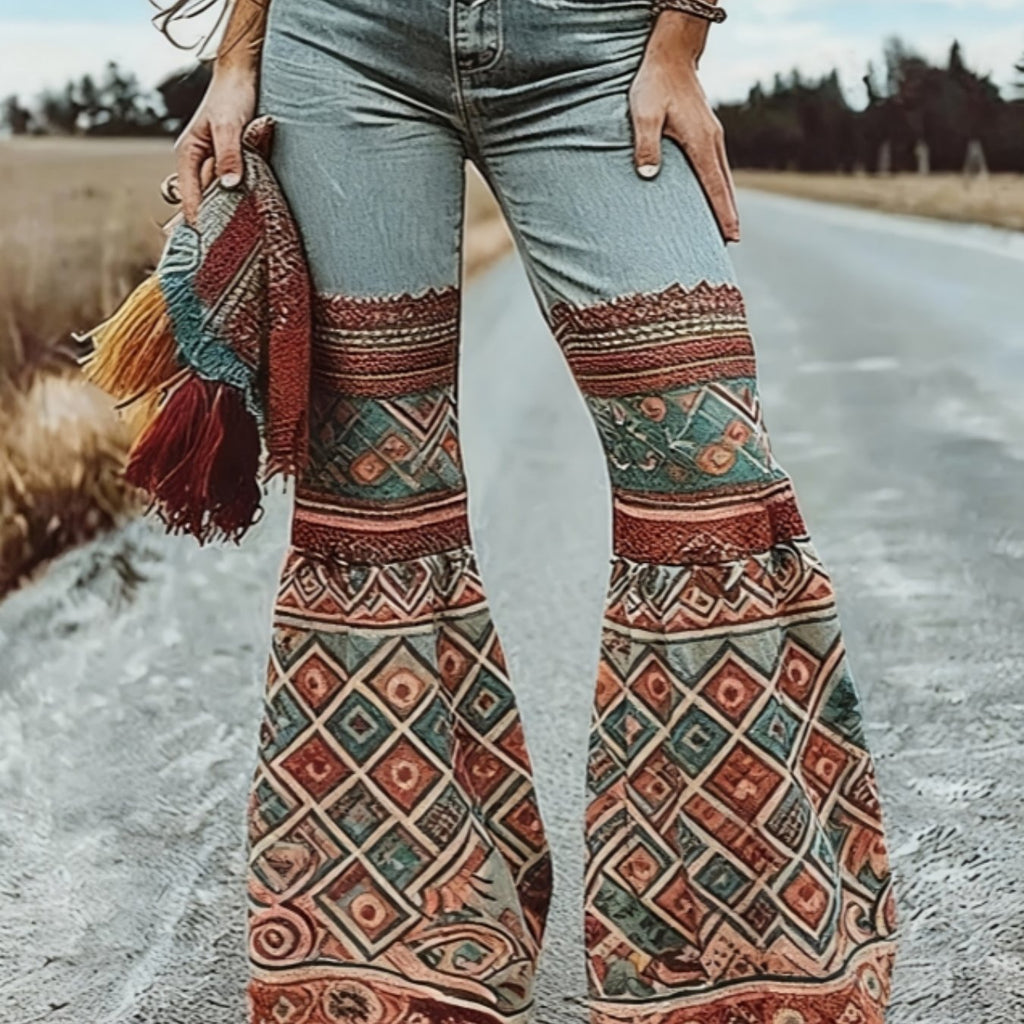 Valeria™ – Pantalón Campana Étnico