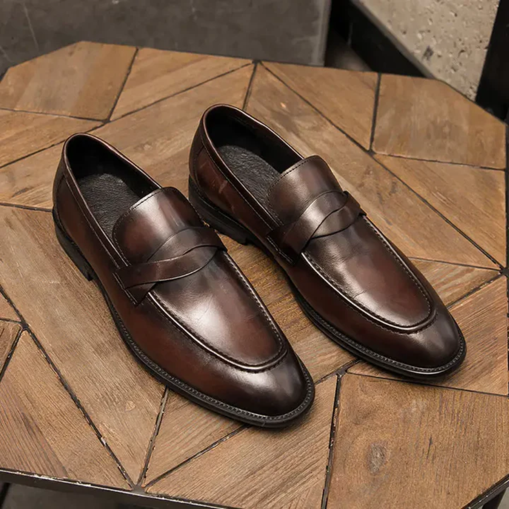 Mocasines elegantes de piel