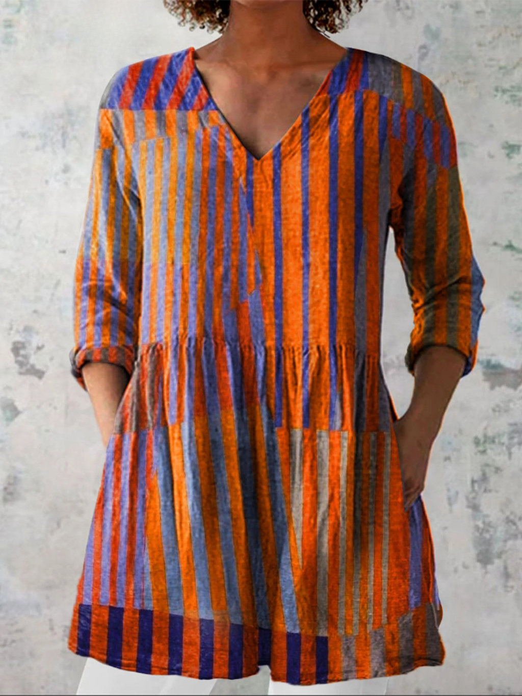 Elowen | Camicia Lunga a Stampa Espressiva