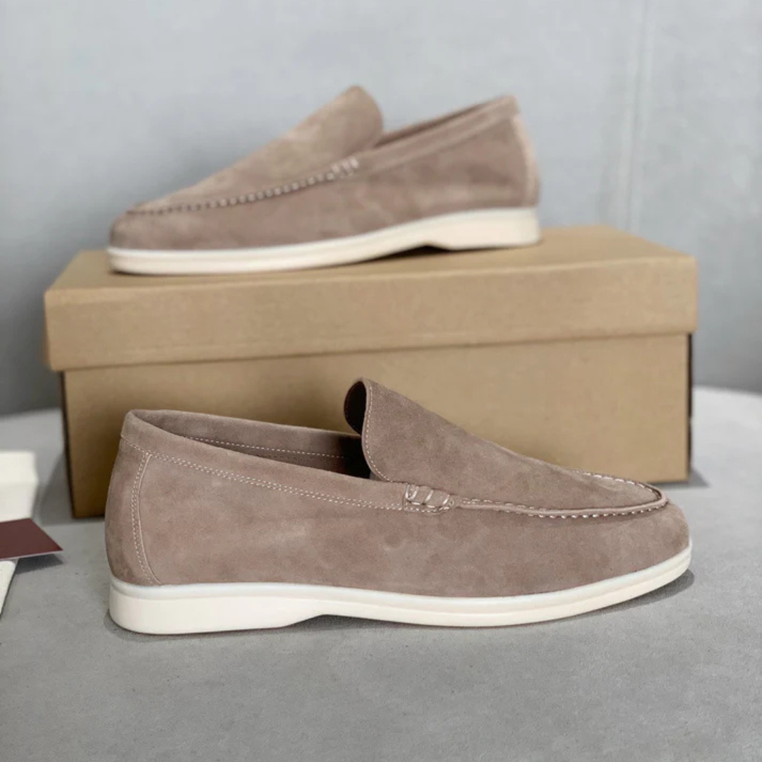 Mocasines elegantes de ante