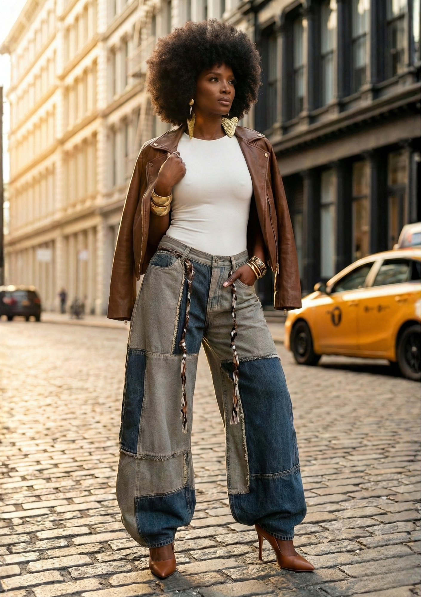 Ariana™ – Pantalón Denim Artesanal