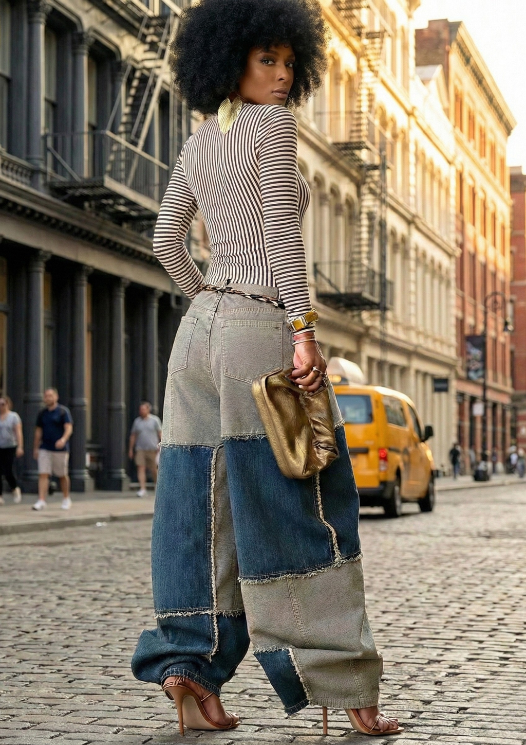 Ariana™ – Pantalón Denim Artesanal