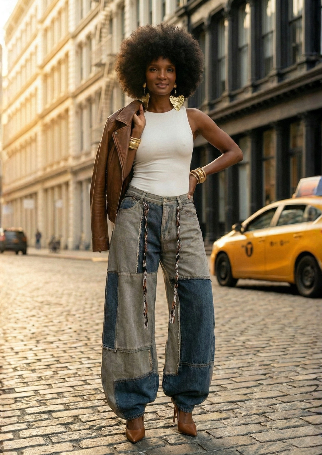 Ariana™ – Pantalón Denim Artesanal