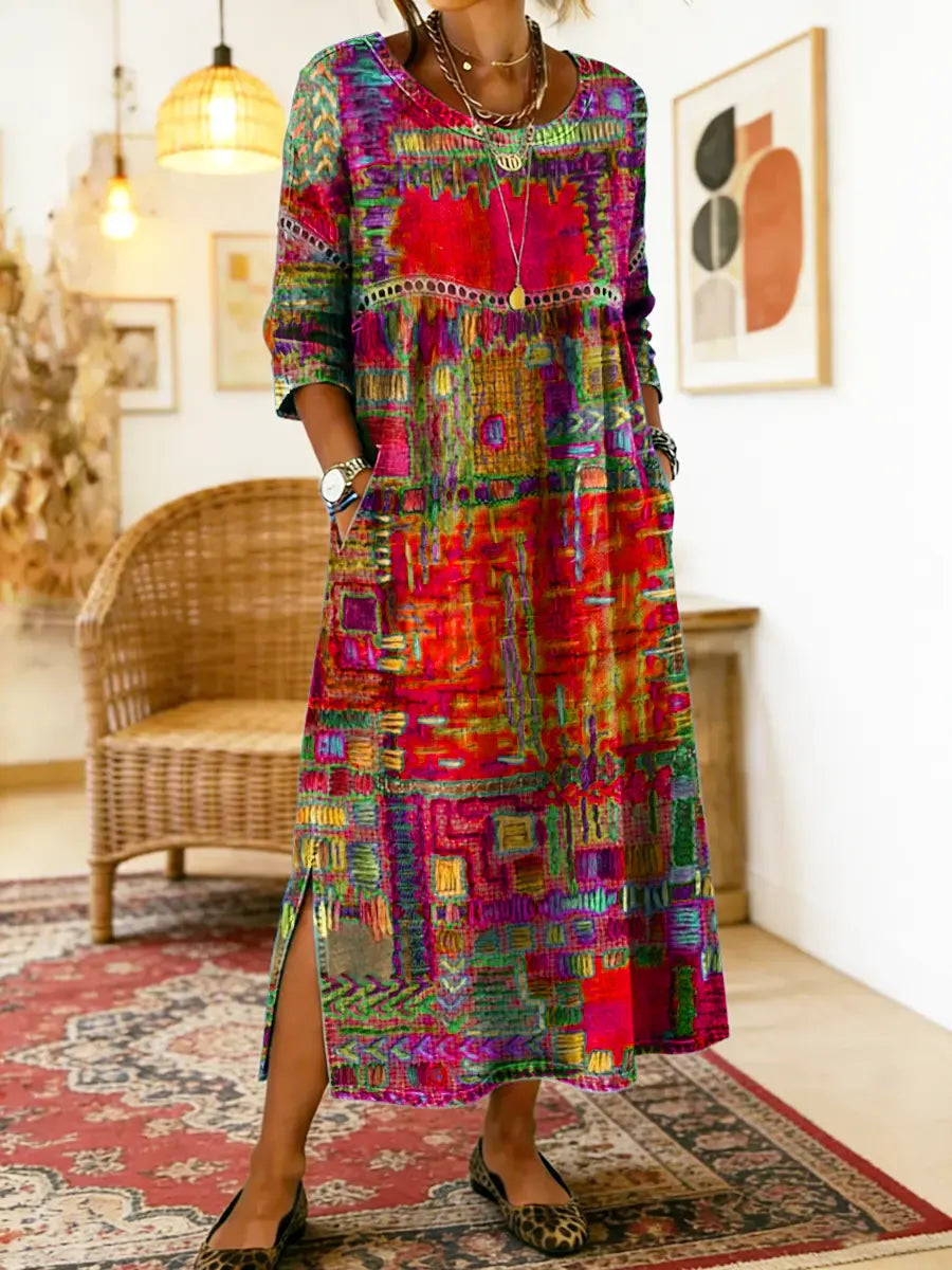 Zaira™ – Vestido Boho Estampado