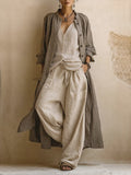 Rebecka | Completo Bohémien a 3 Pezzi con Cardigan Lungo