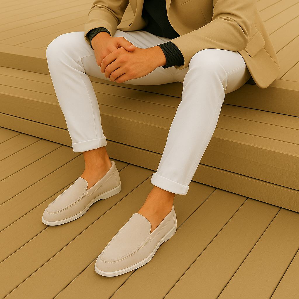 Mocasines elegantes de ante