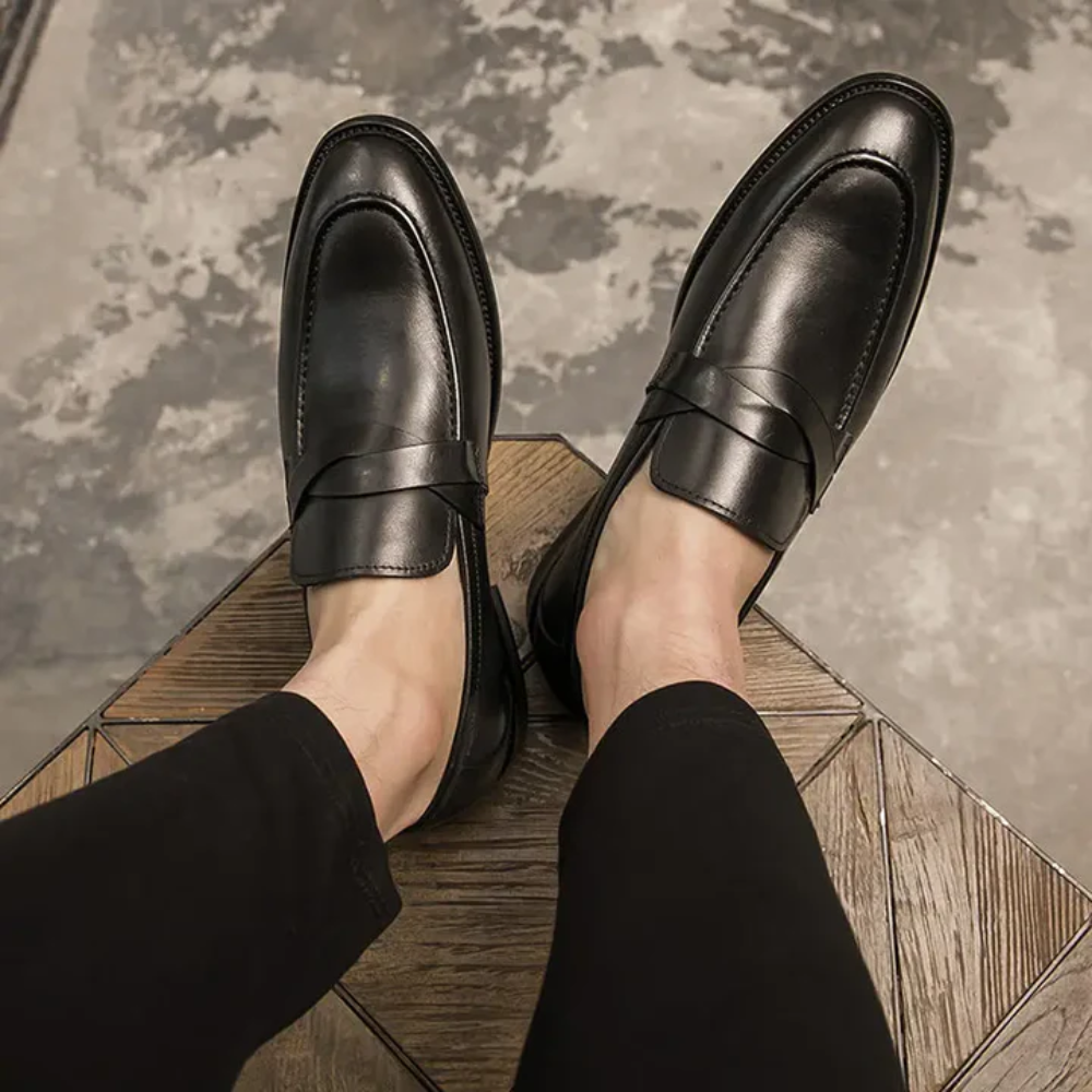 Mocasines elegantes de piel