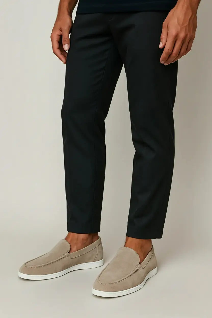Mocasines elegantes de ante