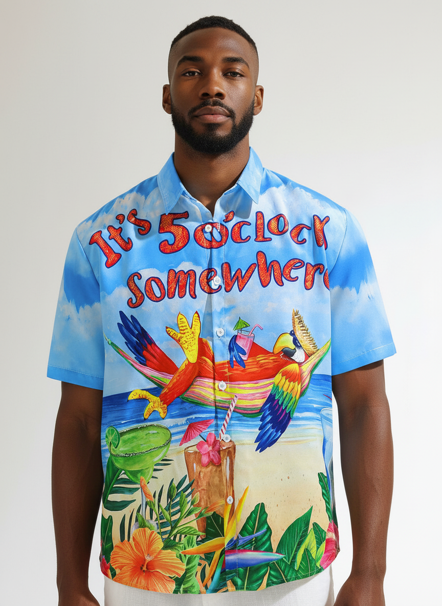 Nico™ – Camisa Tropical Estampada