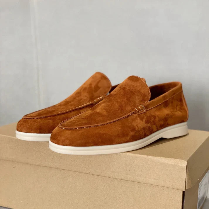 Mocasines elegantes de ante
