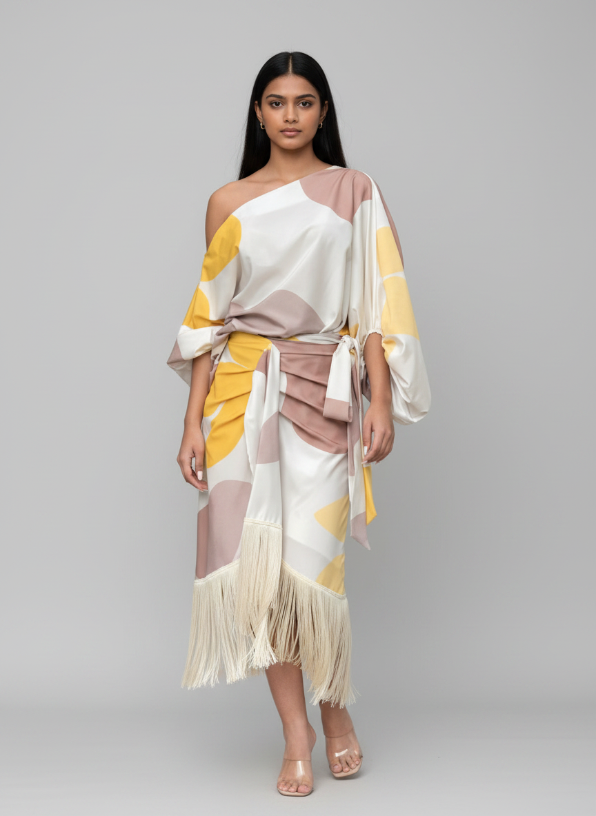Mara™ – Vestido Flecos Fluido