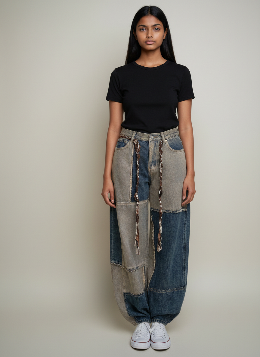 Ariana™ – Pantalón Denim Artesanal