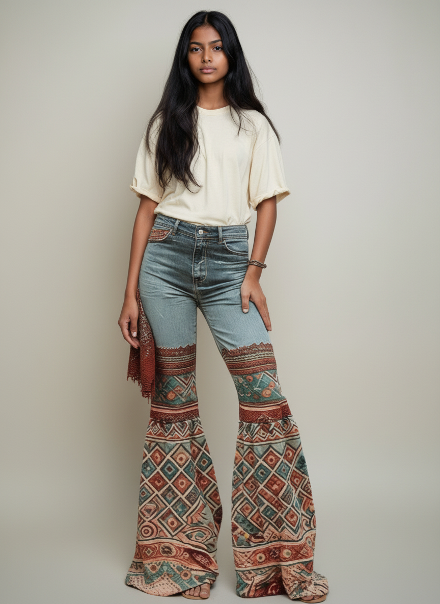 Valeria™ – Pantalón Campana Étnico
