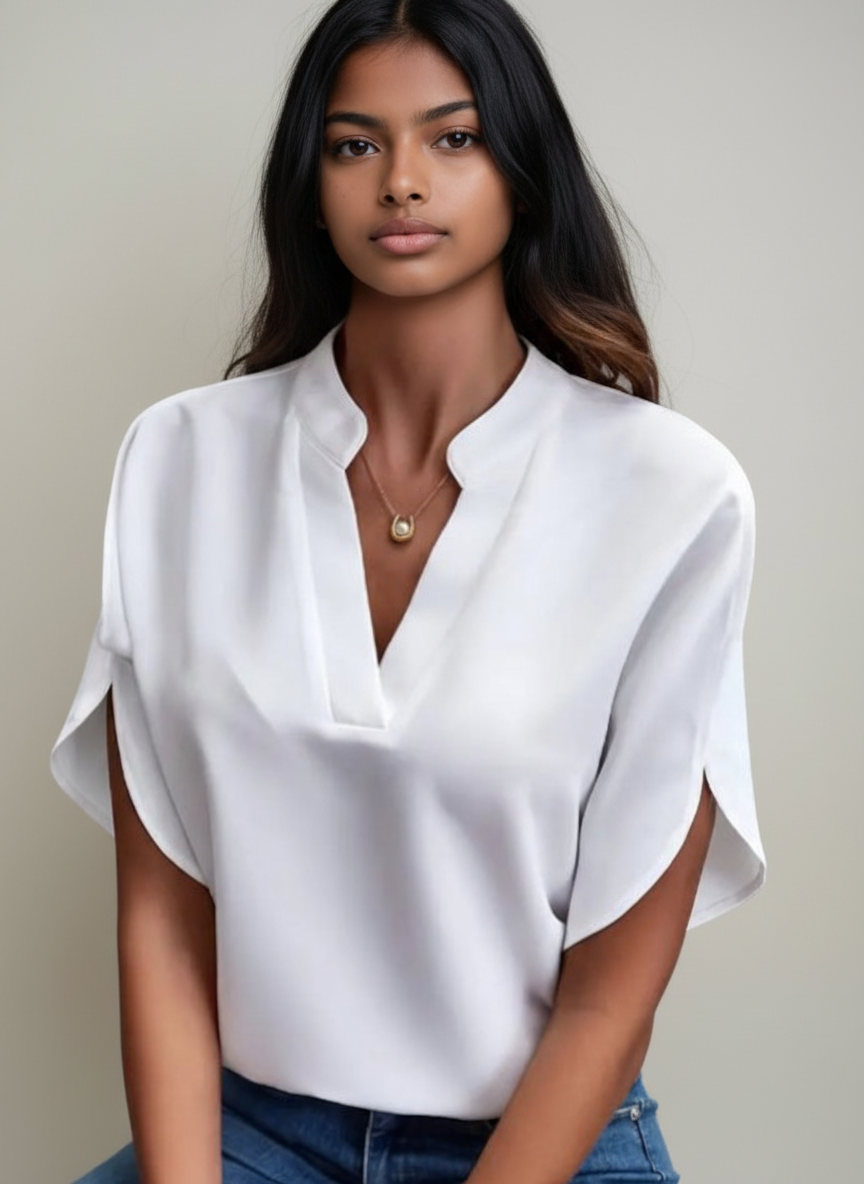 Mina™ – Blusa Minimal Fluida