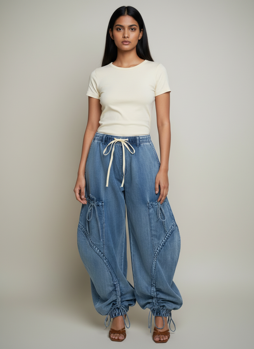 Luna™ – Pantalón Cargo Denim