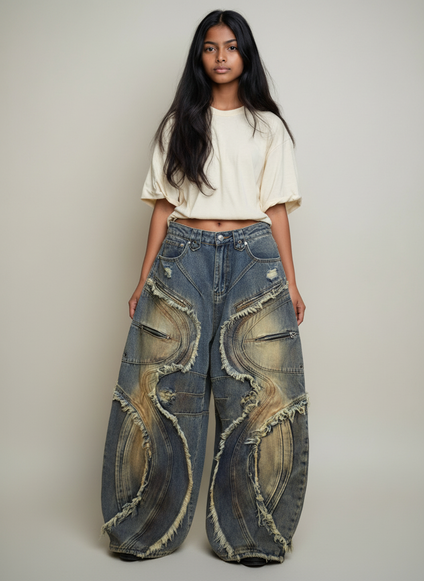 Ariana™ – Denim Patchwork Rebel