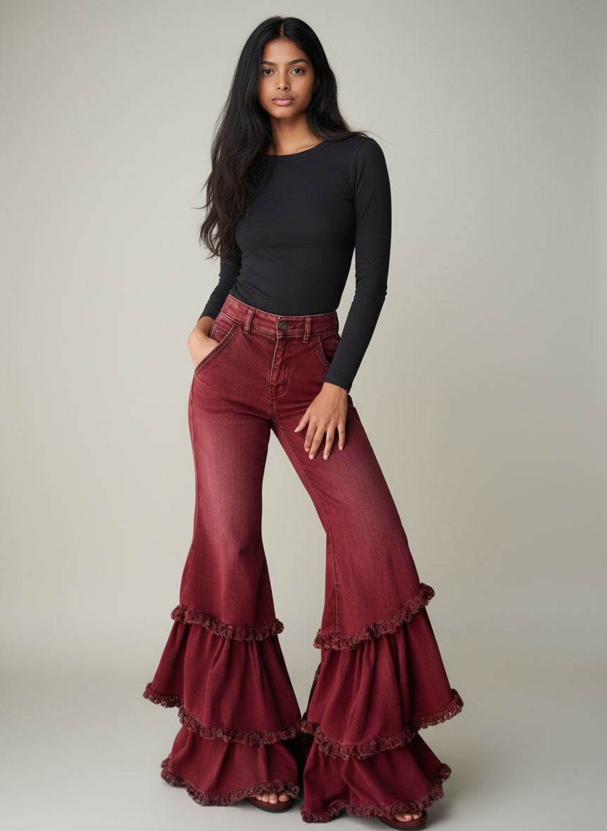 Nora™ – Pantalón Flare Vintage