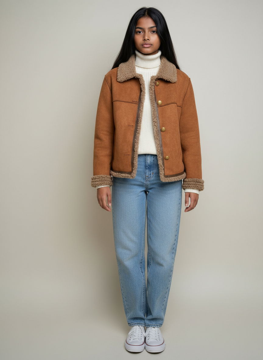 Aurelia™ – Chaqueta Borrego Vintage