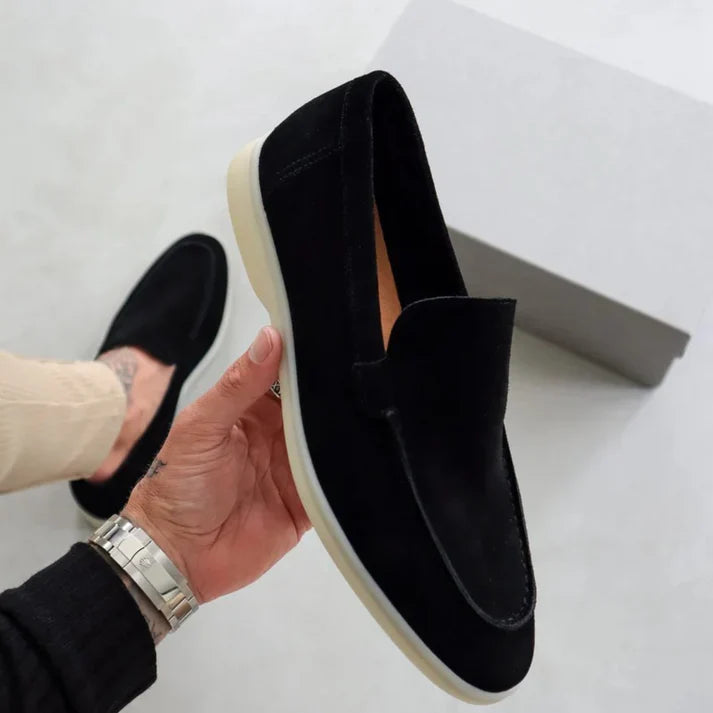 Mocasines elegantes de ante