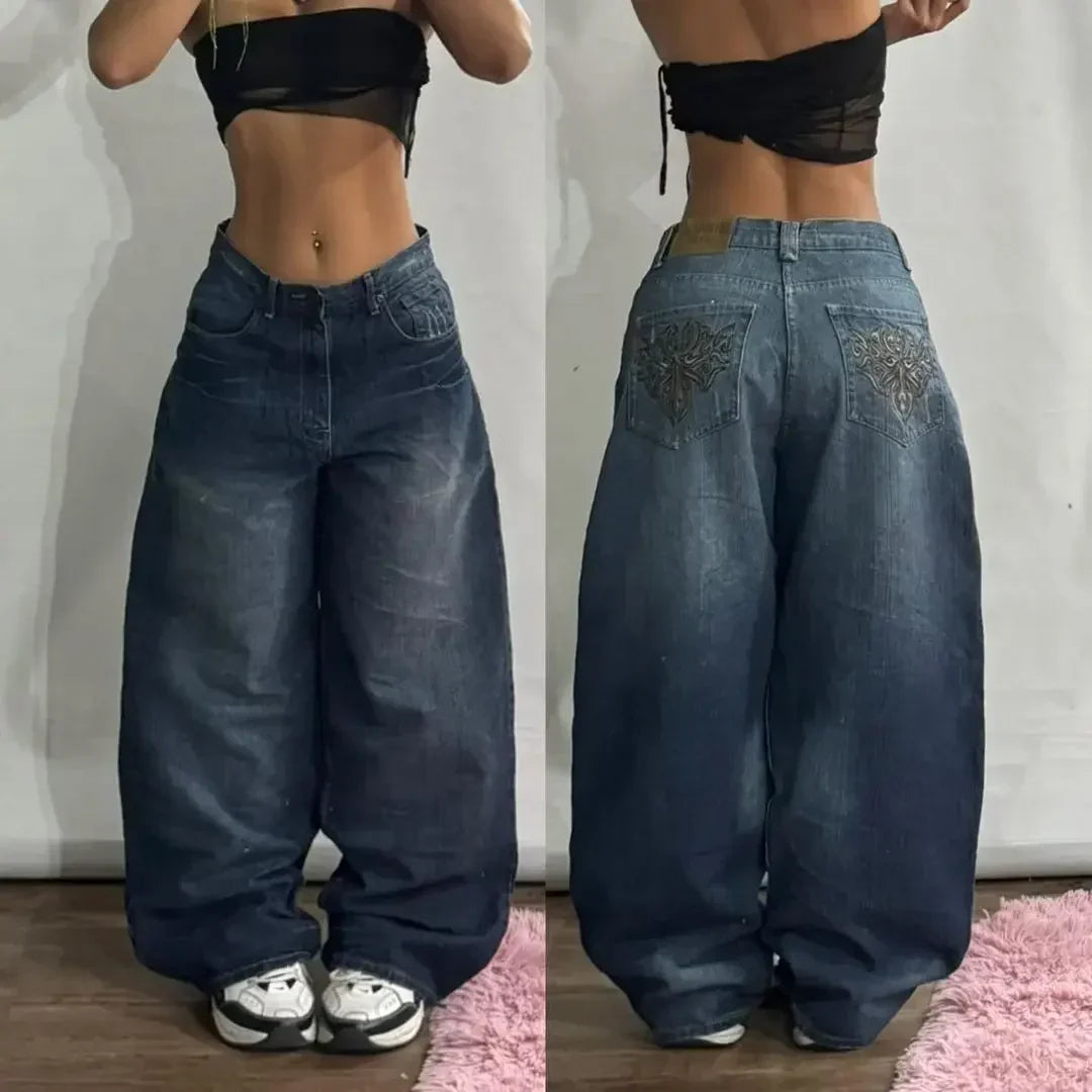 Daniela™ – Vaquero Bordado Wide