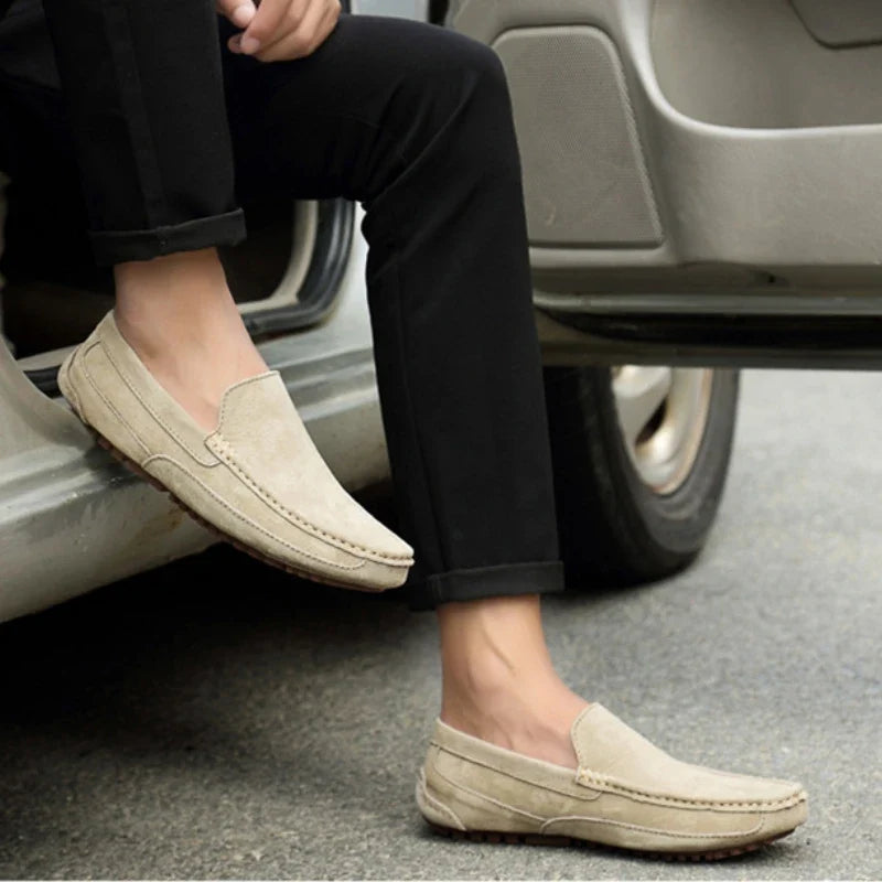 Mocasines elegantes de ante de primera calidad