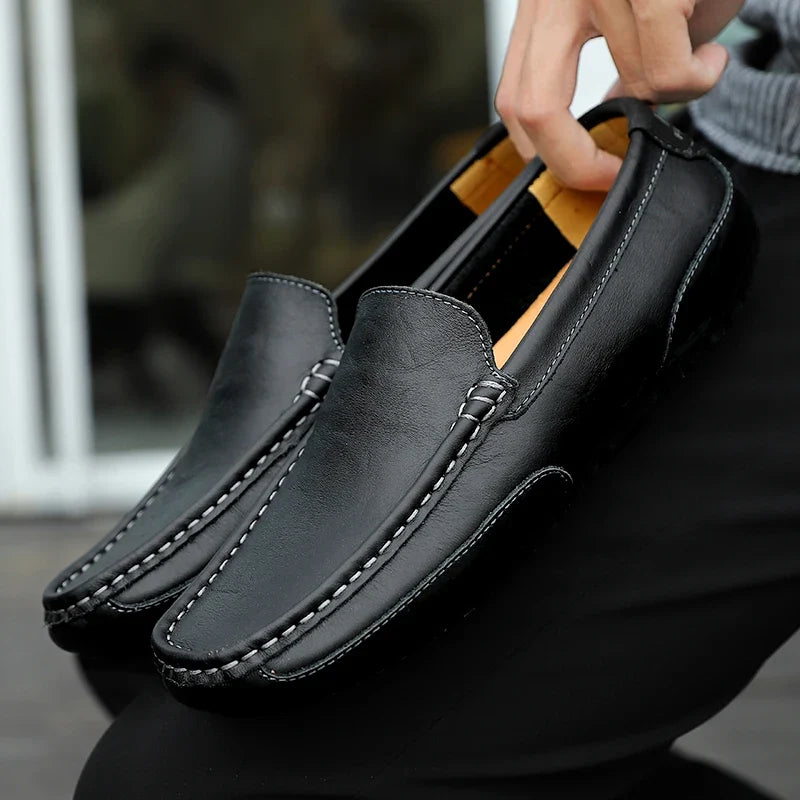 Mocasines de cuero de estilo vintage