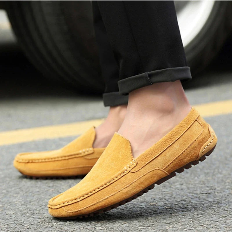 Mocasines elegantes de ante de primera calidad