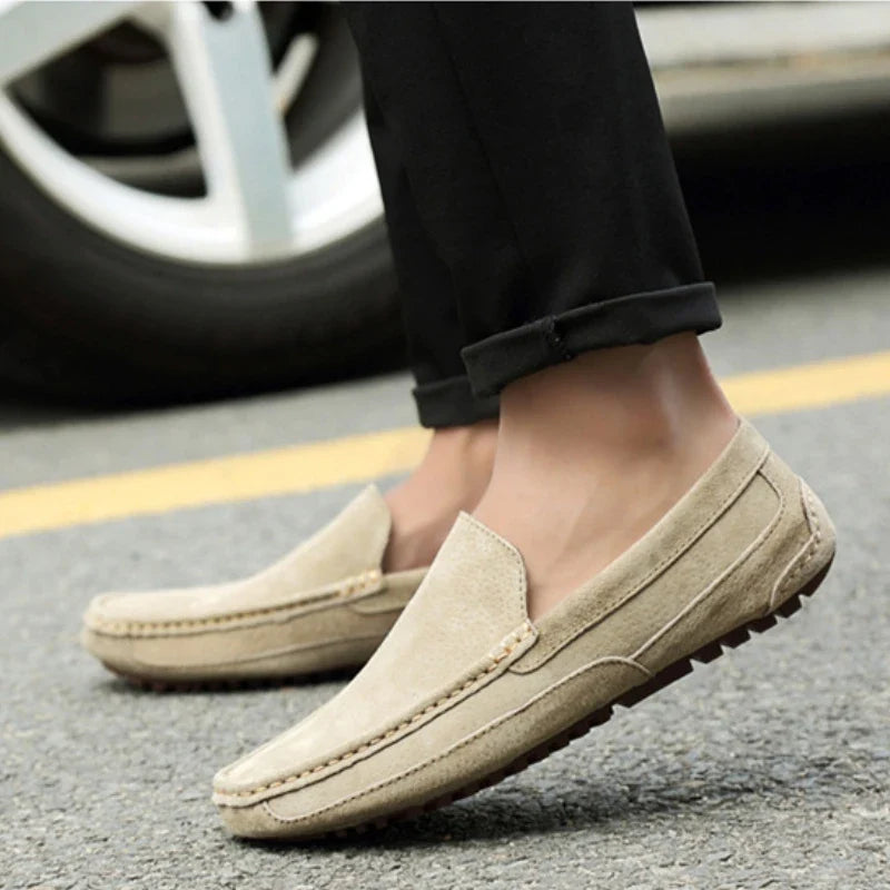 Mocasines elegantes de ante de primera calidad