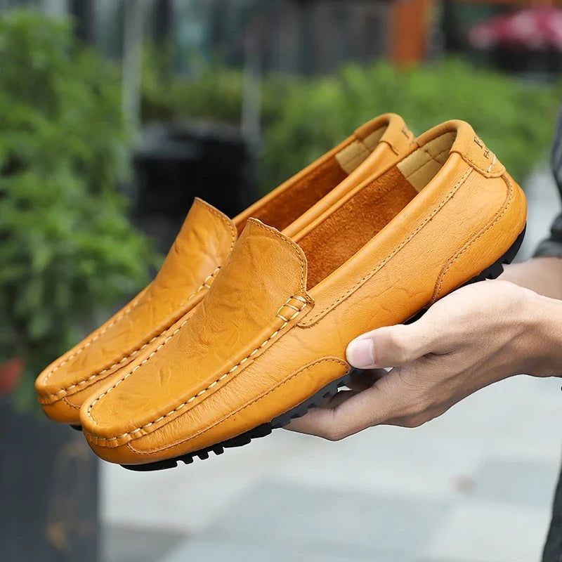 Mocasines de cuero de estilo vintage