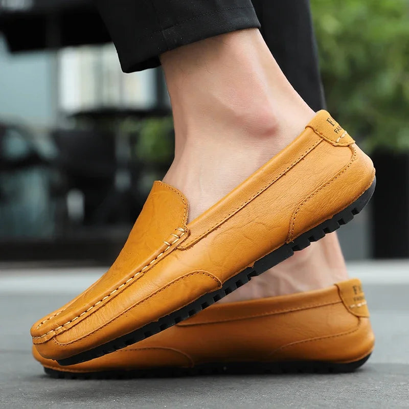 Mocasines de cuero de estilo vintage