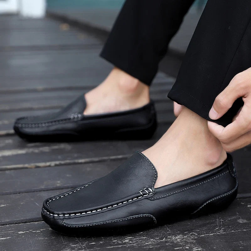 Mocasines de cuero de estilo vintage