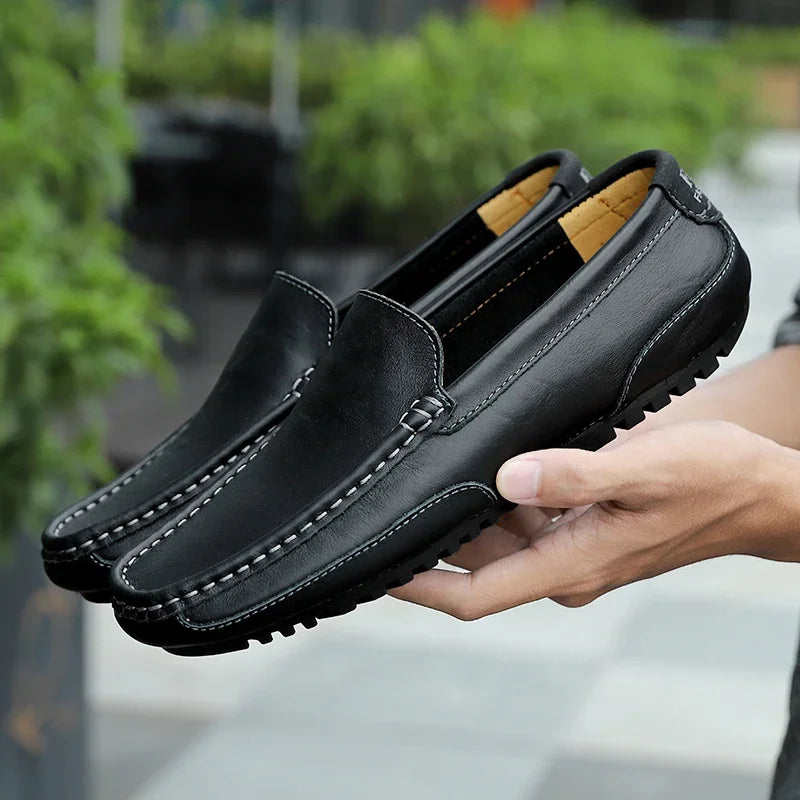 Mocasines de cuero de estilo vintage