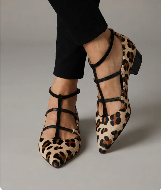 Aurora | Scarpe con Tacco e Cinturino Leopardato