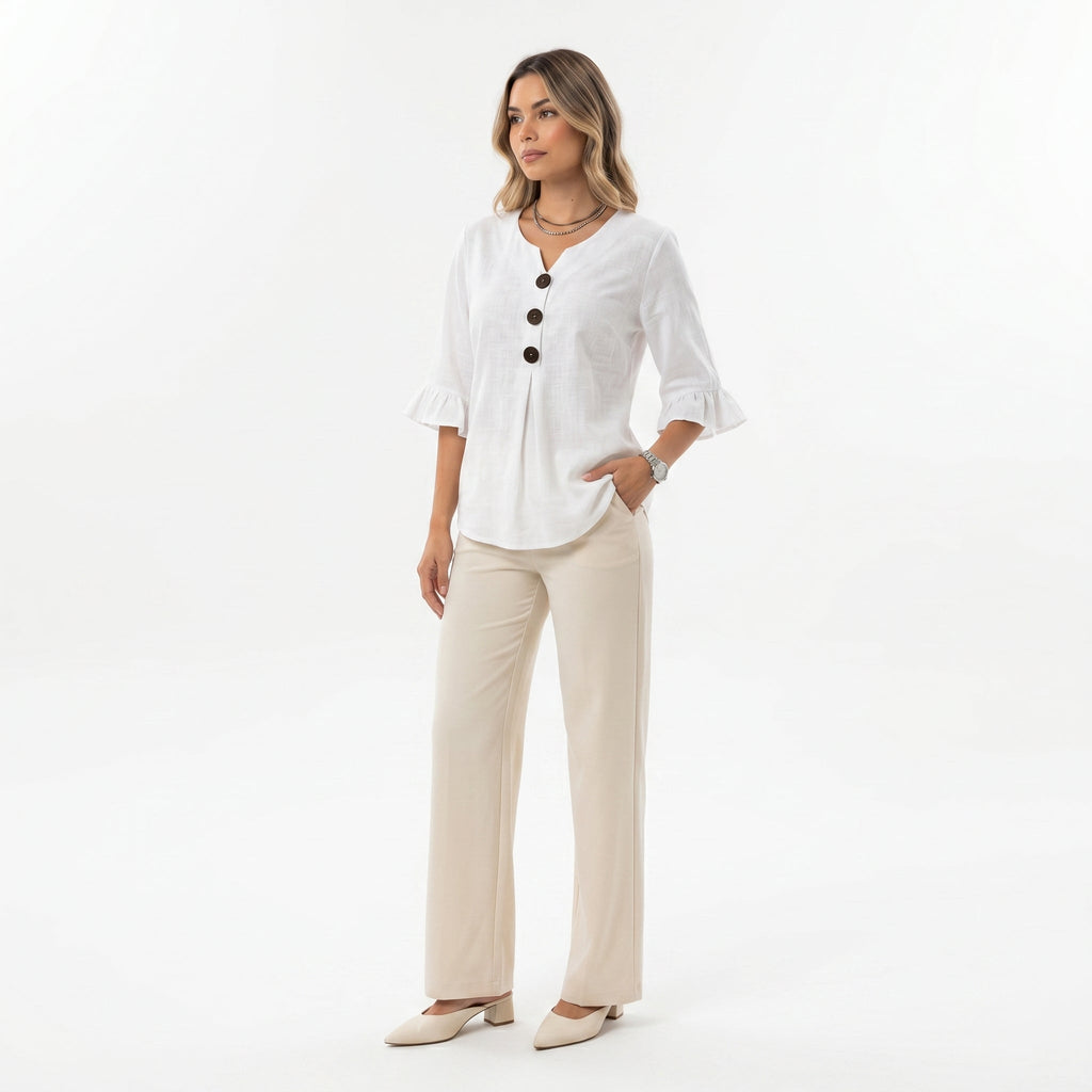Elara™ – Blusa Volante