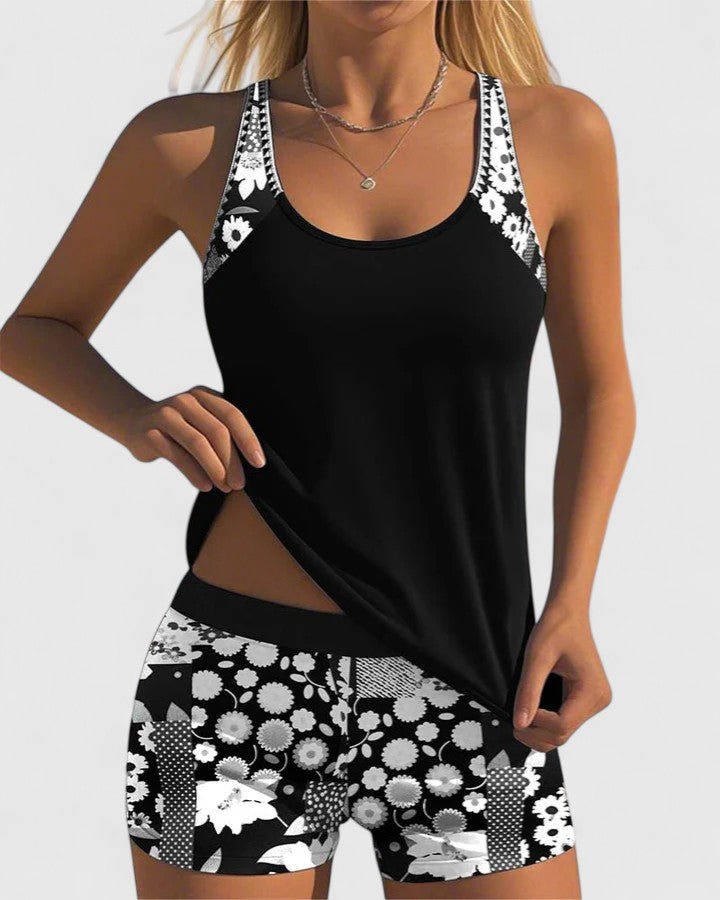Celia™ – Tankini Floral Deportivo