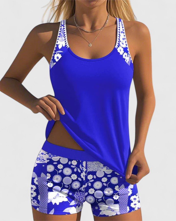 Celia™ – Tankini Floral Deportivo