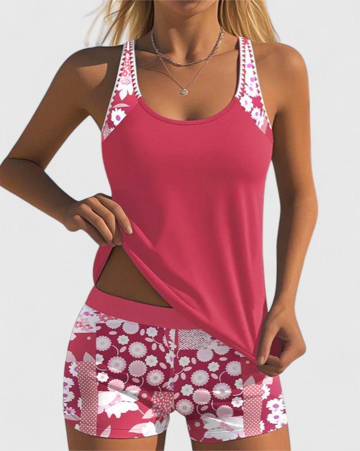 Celia™ – Tankini Floral Deportivo