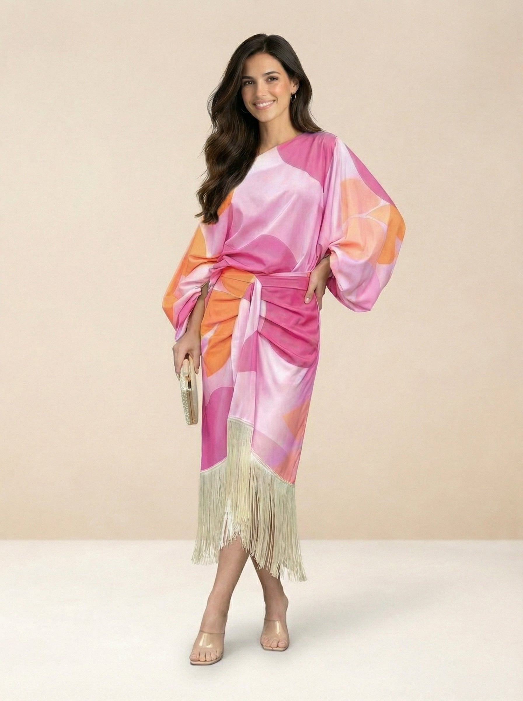 Mara™ – Vestido Flecos Fluido