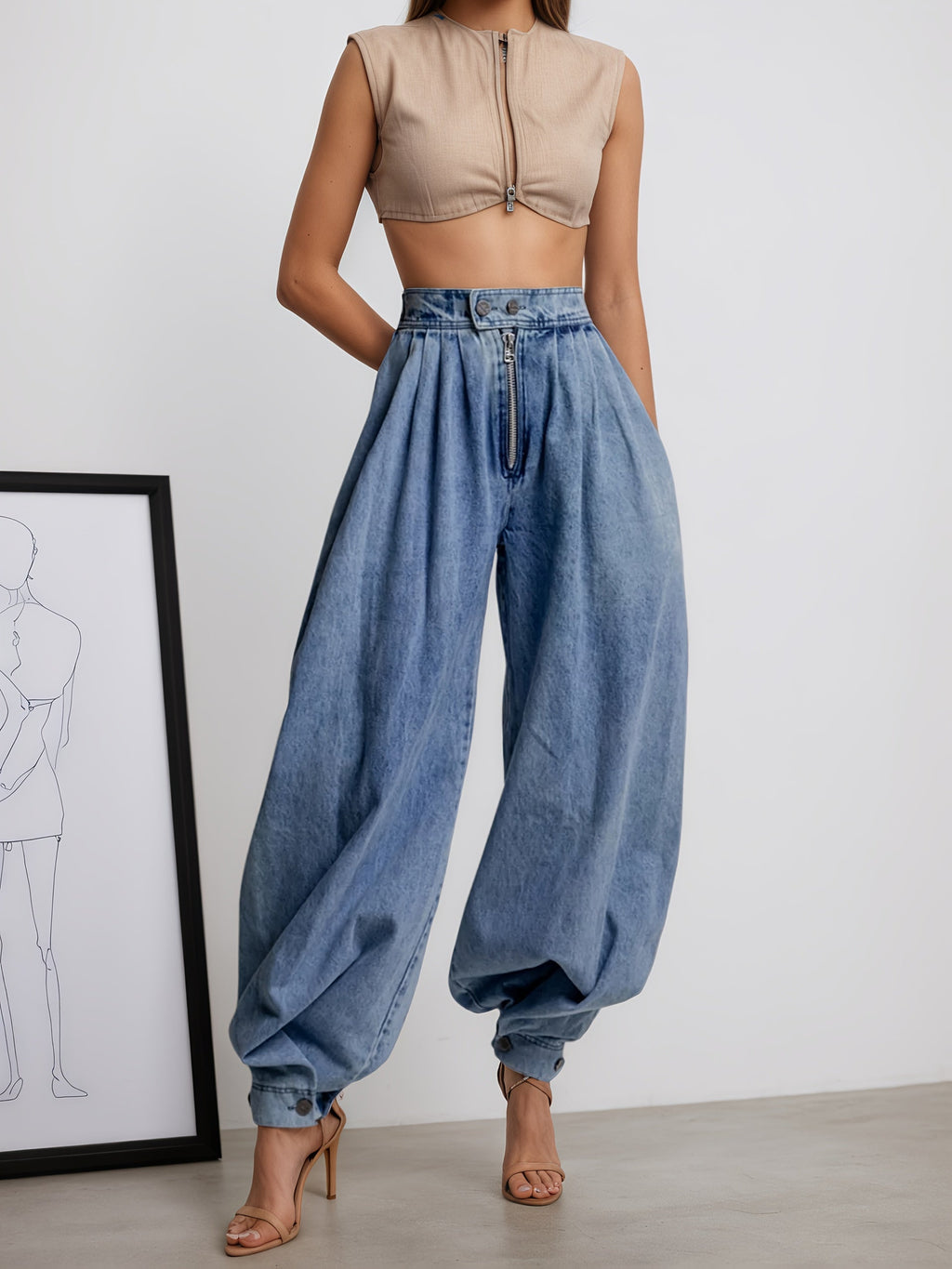 Iria™ – Denim Slouchy Casual