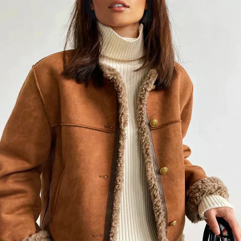 Aurelia™ – Chaqueta Borrego Vintage