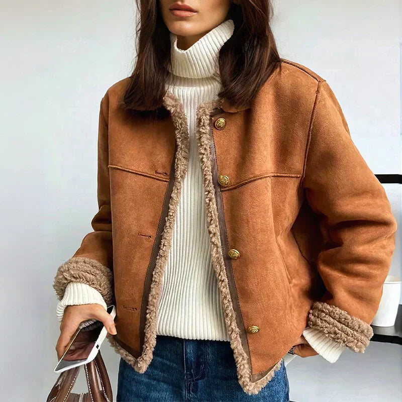 Aurelia™ – Chaqueta Borrego Vintage