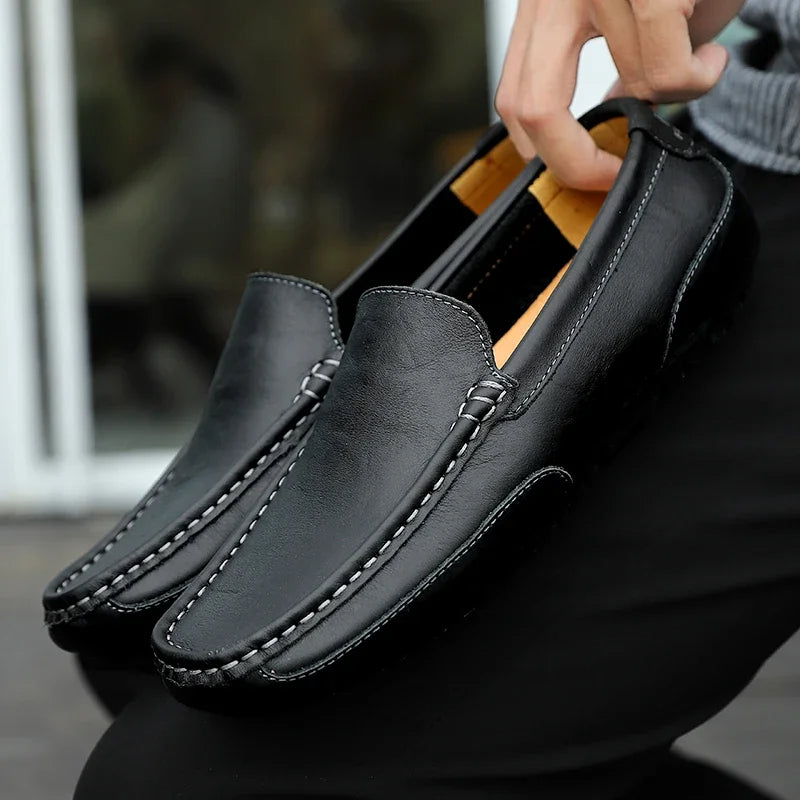 Mocasines de cuero de estilo vintage