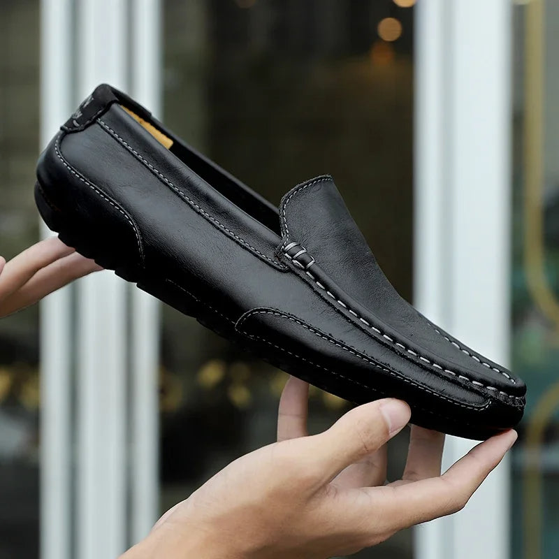 Mocasines de cuero de estilo vintage