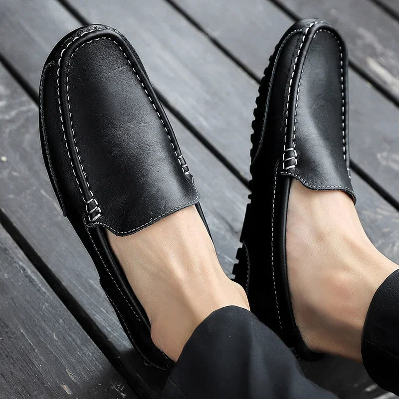 Mocasines de cuero de estilo vintage