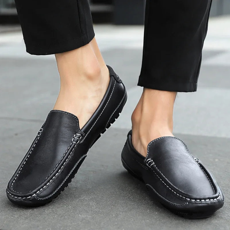 Mocasines de cuero de estilo vintage