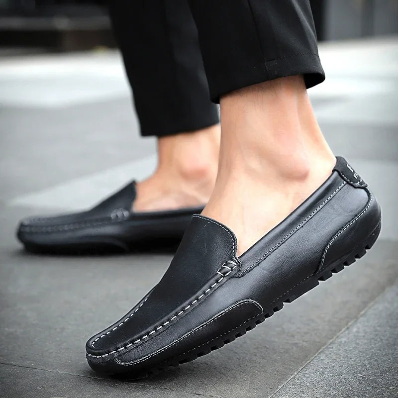 Mocasines de cuero de estilo vintage