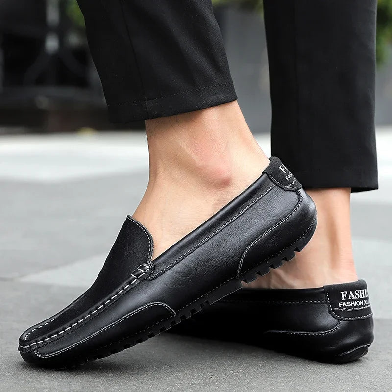Mocasines de cuero de estilo vintage