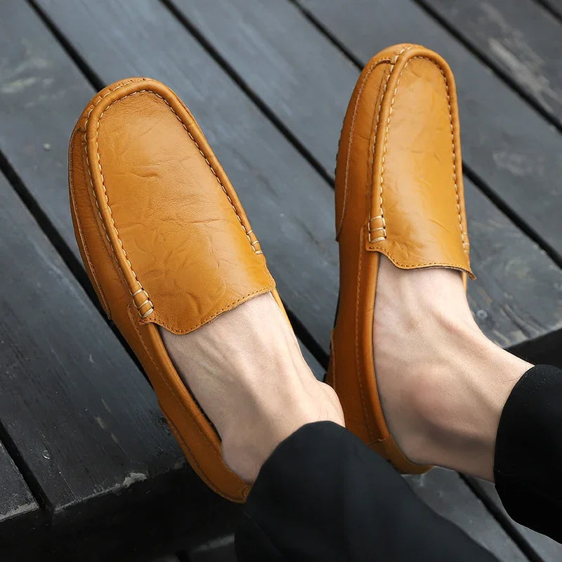 Mocasines de cuero de estilo vintage