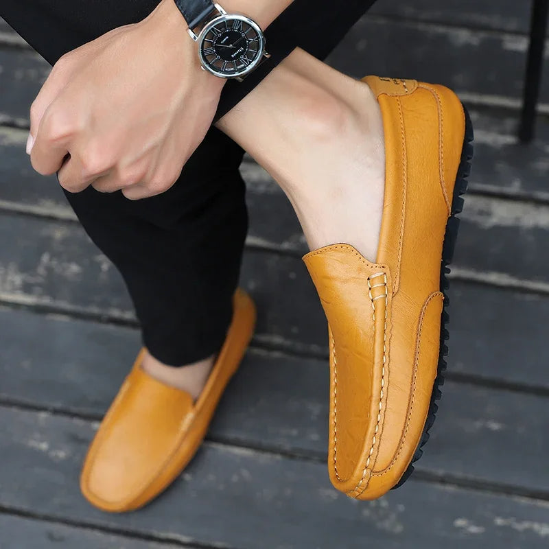 Mocasines de cuero de estilo vintage