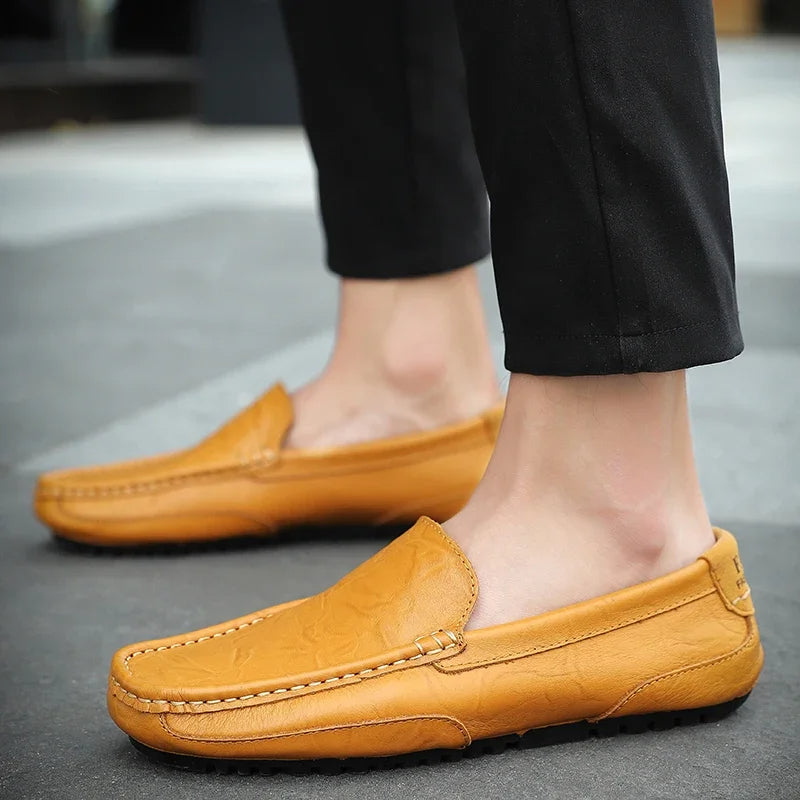 Mocasines de cuero de estilo vintage